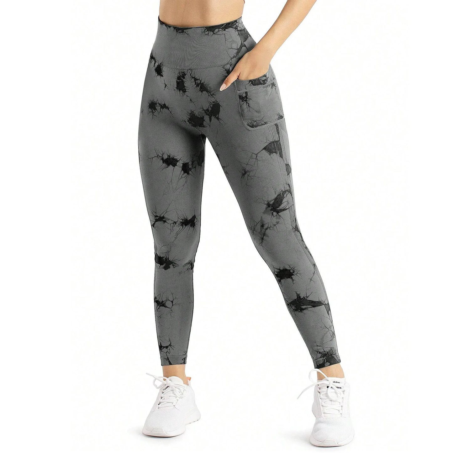 Women'S High Waist Seamless Yoga Pants Printed Pocket Spandex Gym Running Sports plus XS Fit Naked-Feeling Fitness Pants Girls