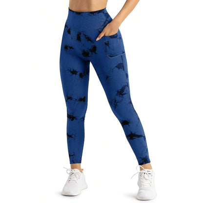 Women'S High Waist Seamless Yoga Pants Printed Pocket Spandex Gym Running Sports plus XS Fit Naked-Feeling Fitness Pants Girls