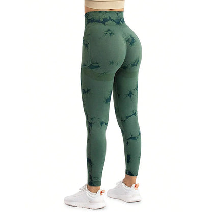 Women'S High Waist Seamless Yoga Pants Printed Pocket Spandex Gym Running Sports plus XS Fit Naked-Feeling Fitness Pants Girls