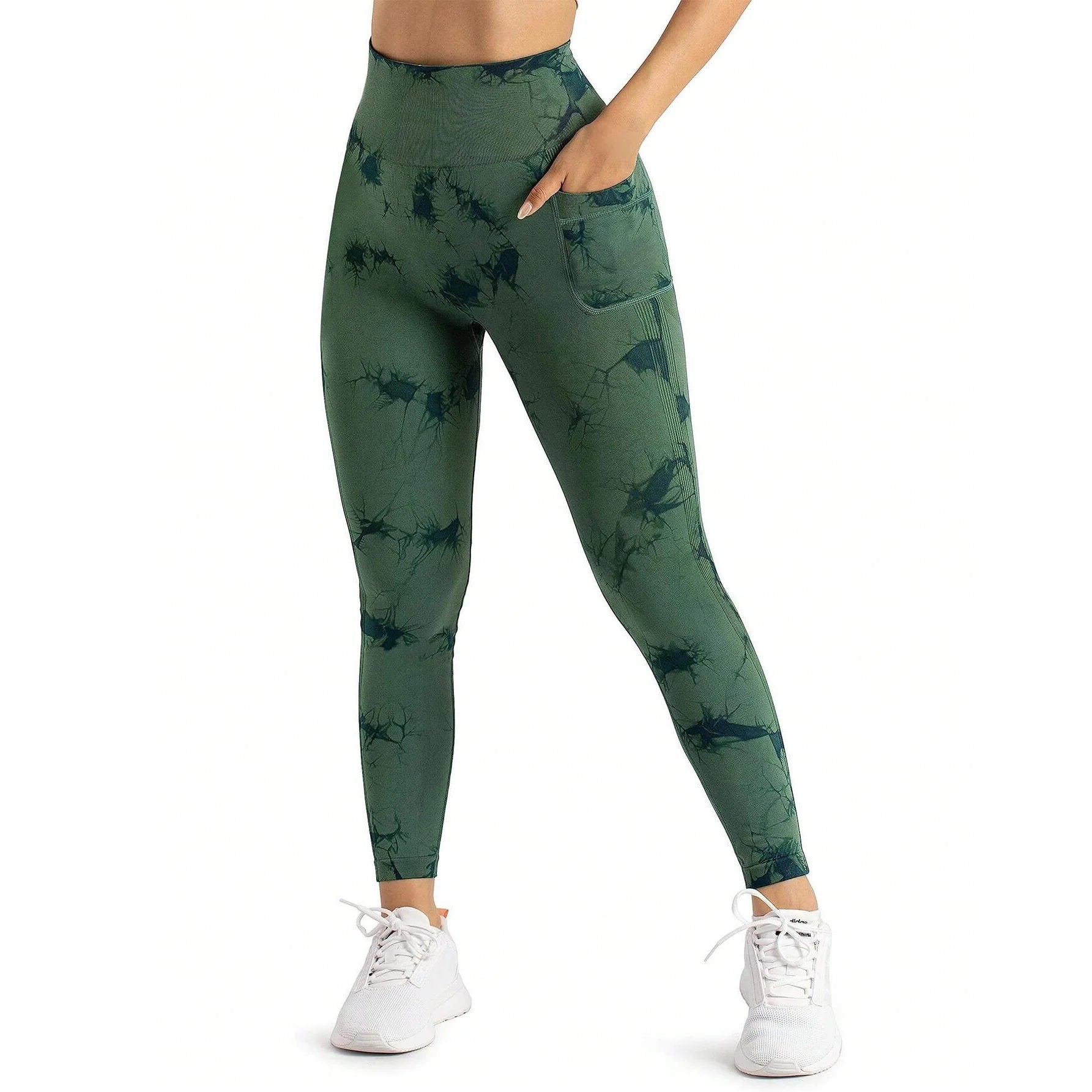 Women'S High Waist Seamless Yoga Pants Printed Pocket Spandex Gym Running Sports plus XS Fit Naked-Feeling Fitness Pants Girls